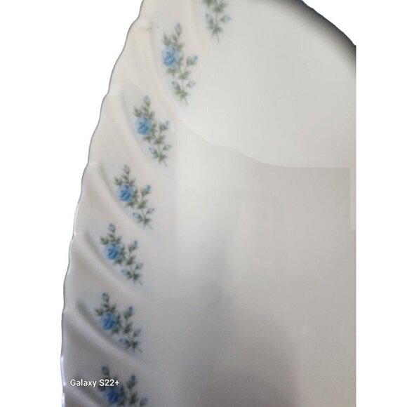 Oval Serving Platter Rosedale by LENOX 13.5 x 10 Mint Condition, Fine China Blue - Picture 6 of 7